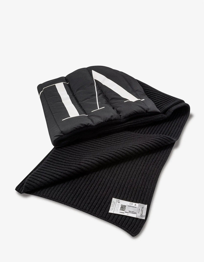 Valentino Garavani Black Padded Logo Scarf