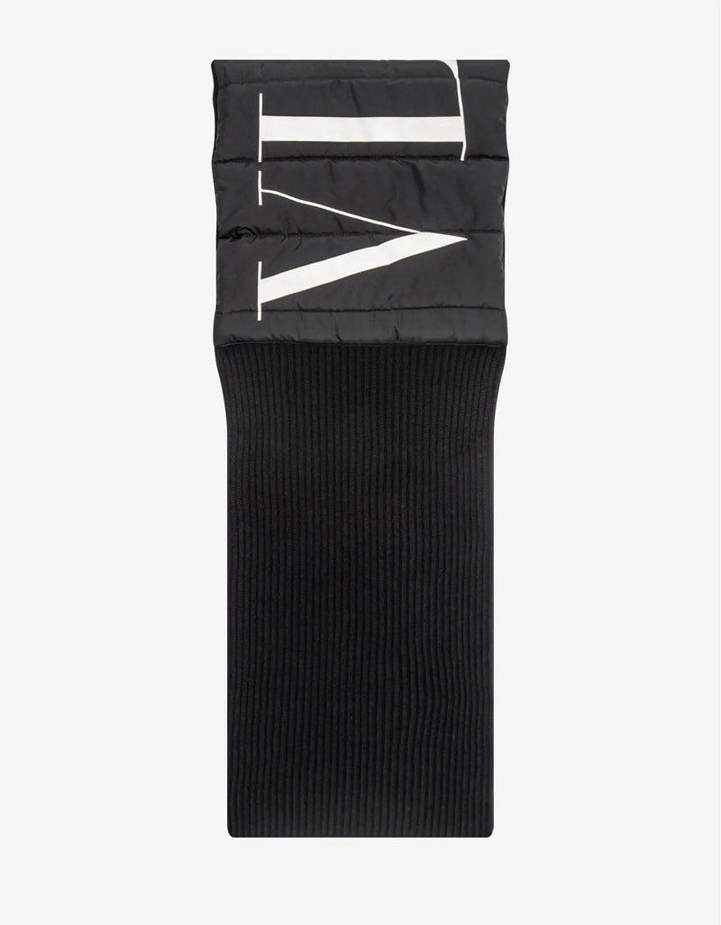 Valentino Garavani Black Padded Logo Scarf
