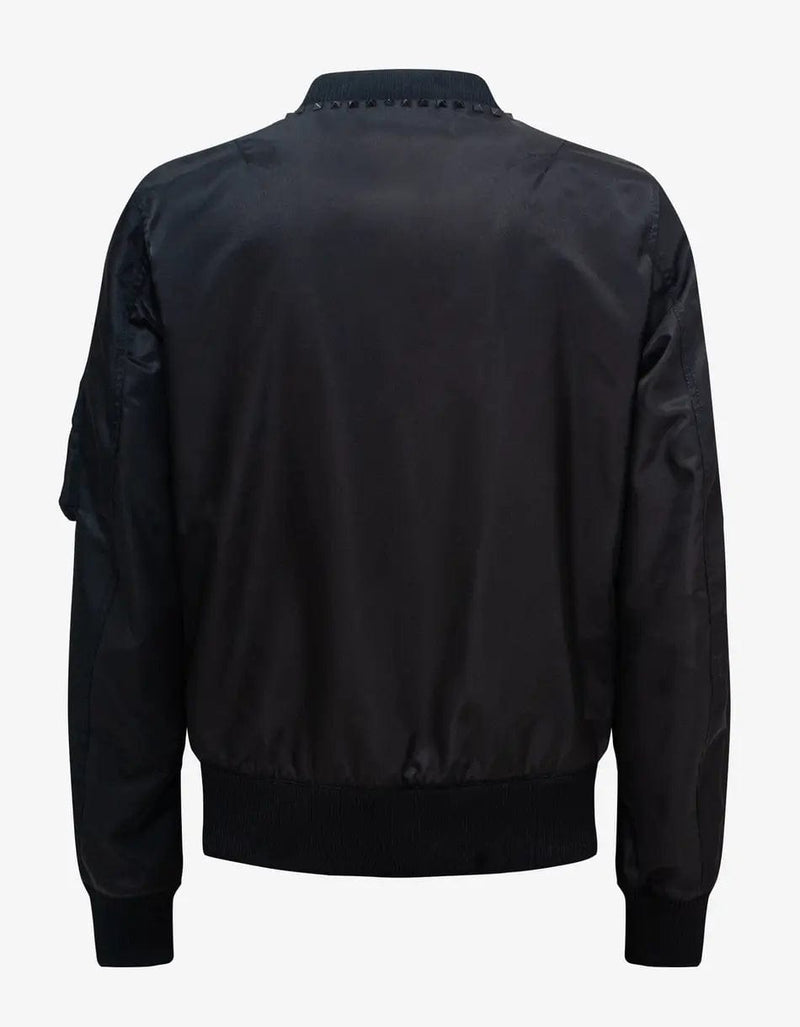 Valentino Black Untitled Stud Bomber Jacket – Zoo Fashions