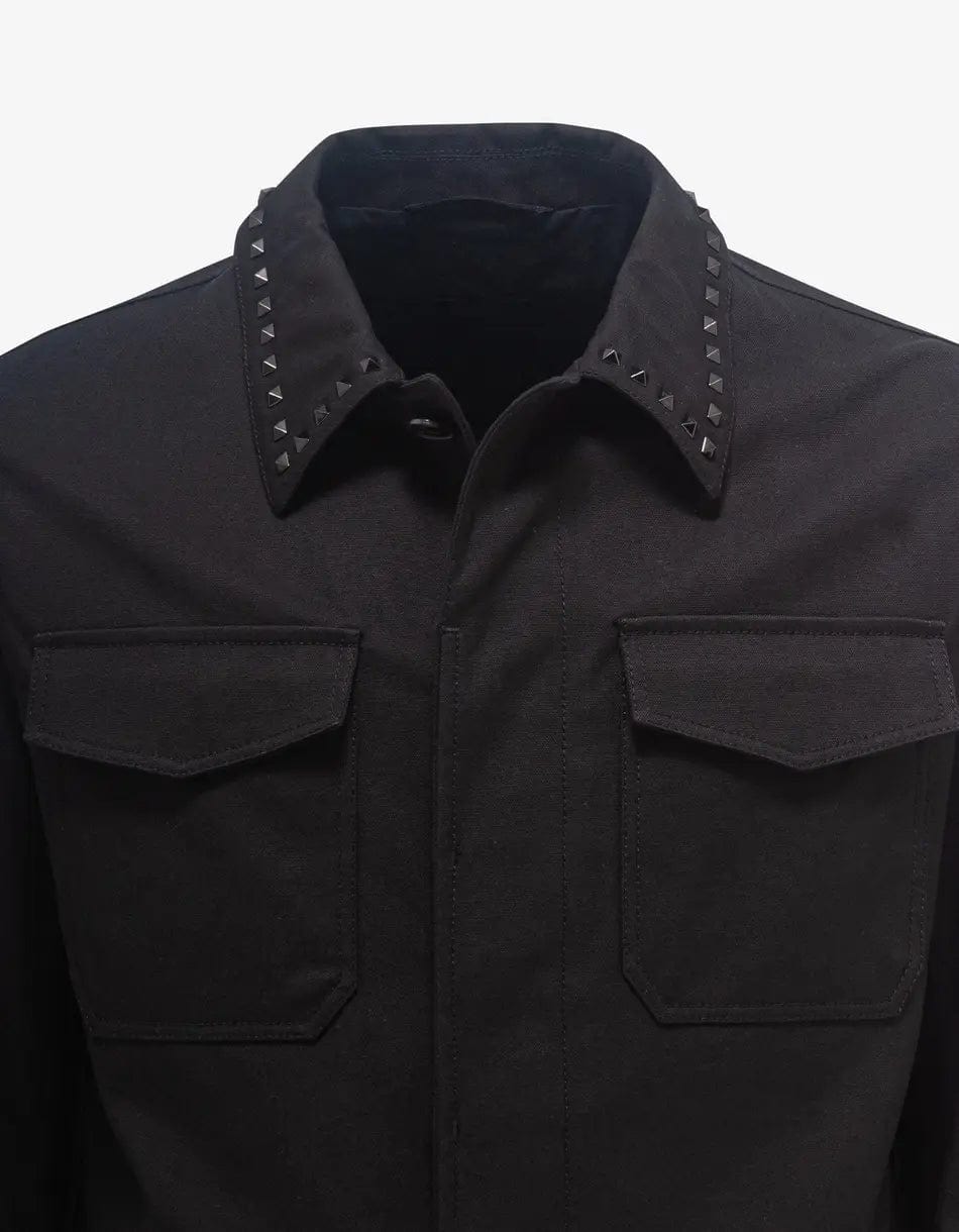 Valentino Black Untitled Stud Overshirt – Zoo Fashions Valentino Black Untitled Stud Overshirt – Zoo Fashions