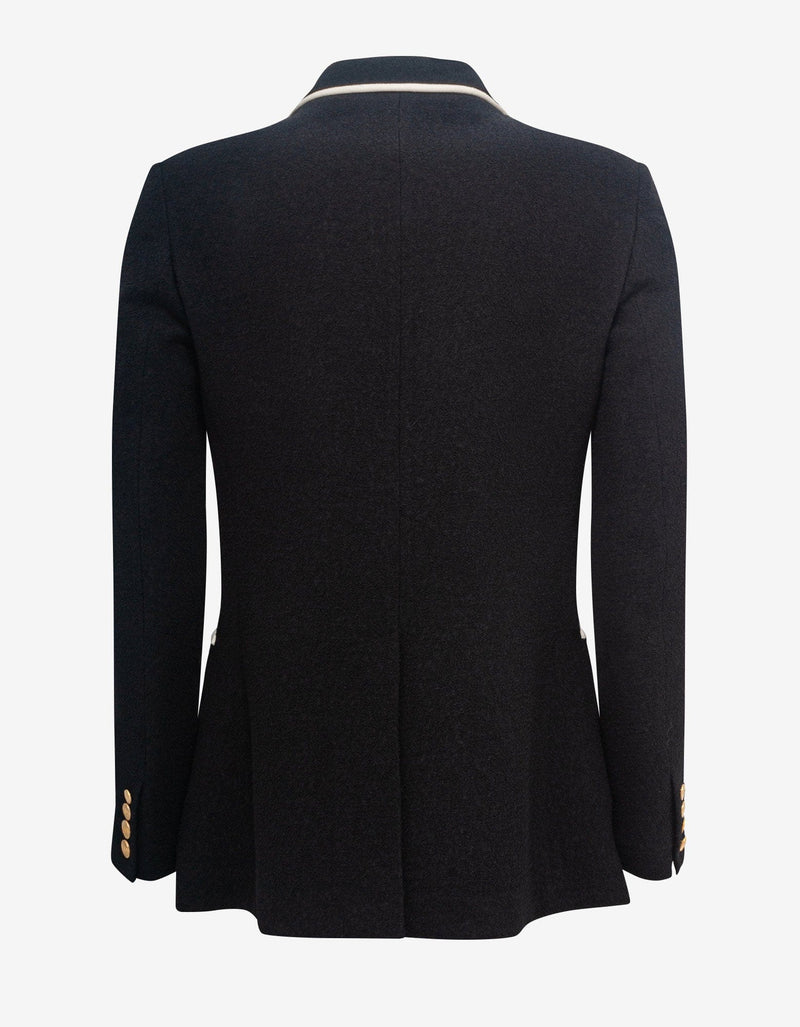 Valentino Garavani Black VLogo Double-Breasted Blazer