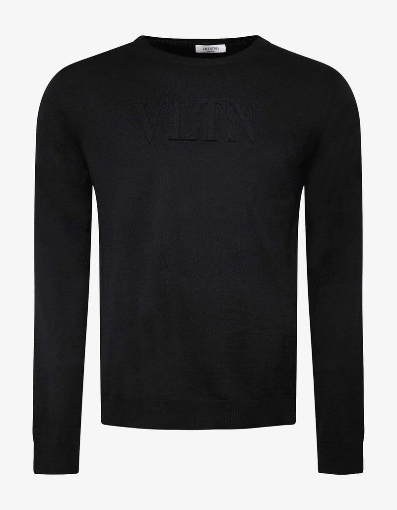 Valentino Black VLTN Logo Wool Sweater – Zoo Fashions Valentino Black VLTN Logo Wool Sweater – Zoo Fashions