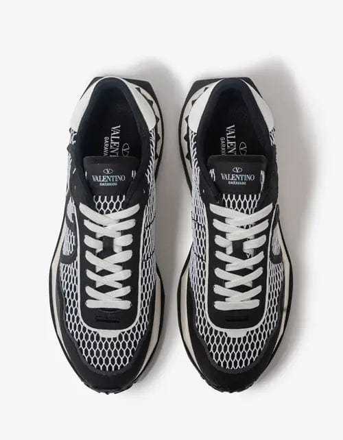 Valentino Garavani Black & White Netrunner Trainers