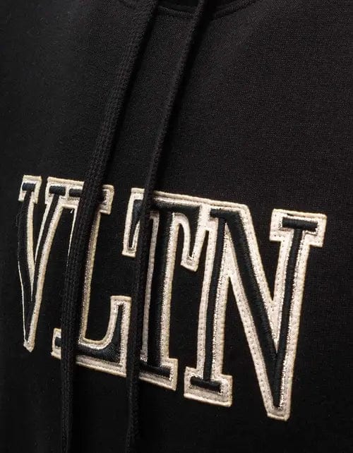 Valentino Garavani Black & White VLTN Embroidered Hoodie