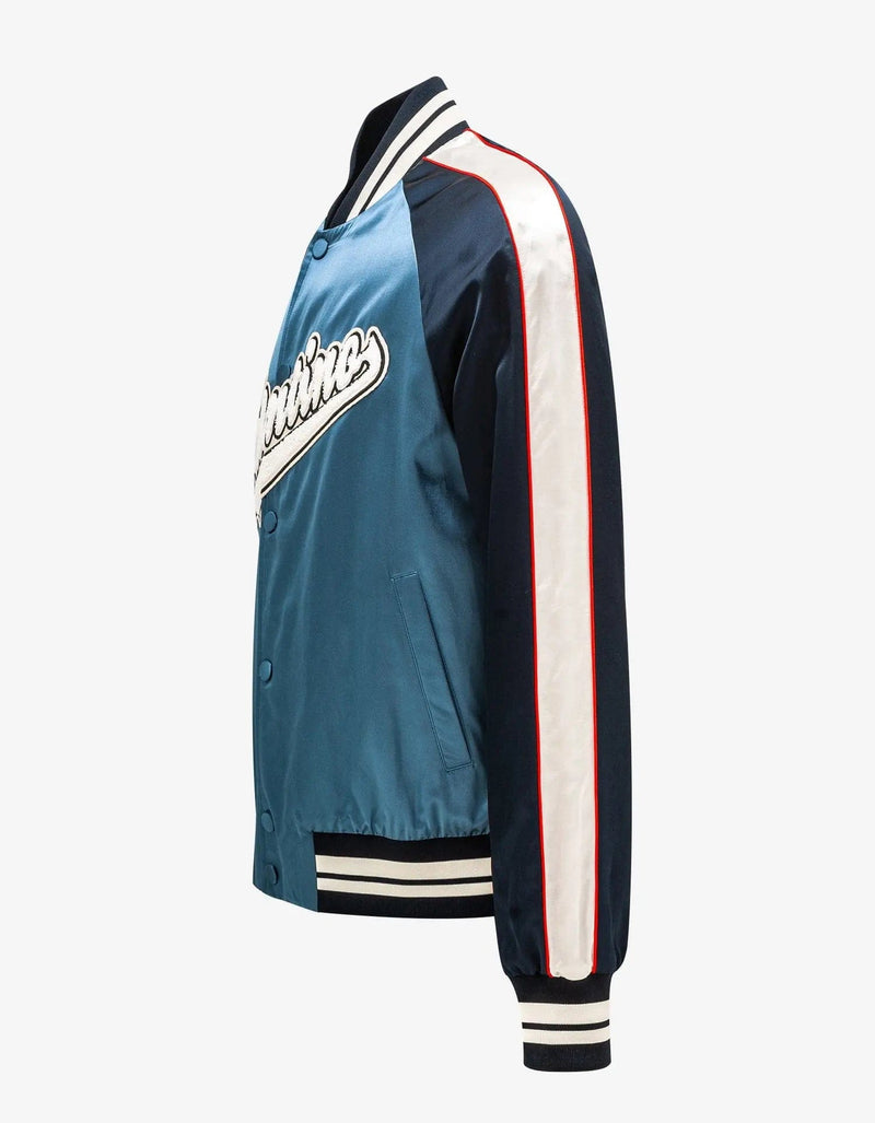 Valentino Garavani Blue Valentino Logo Patch Souvenir Jacket