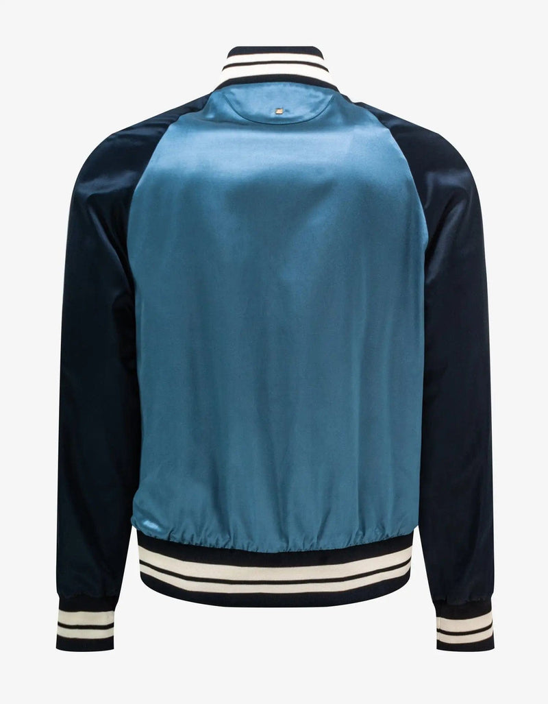 Valentino Garavani Blue Valentino Logo Patch Souvenir Jacket