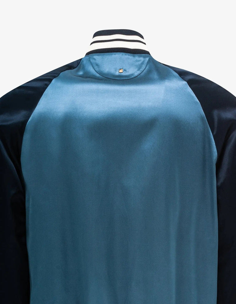 Valentino Garavani Blue Valentino Logo Patch Souvenir Jacket