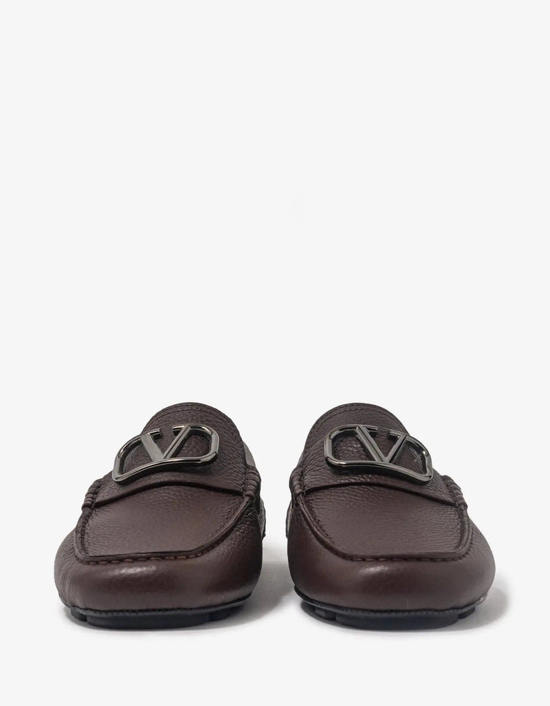 Valentino Garavani Brown VLogo Driving Shoes