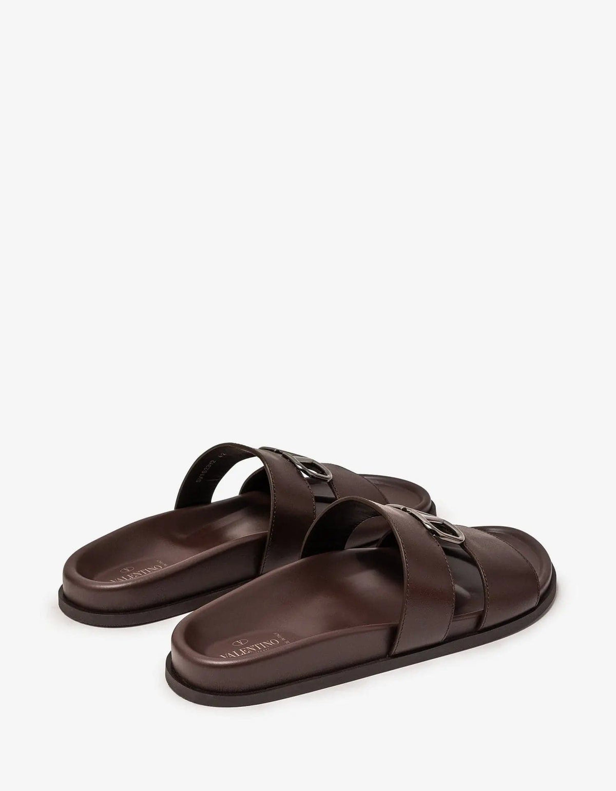 Valentino Garavani Brown VLogo Slide Sandals
