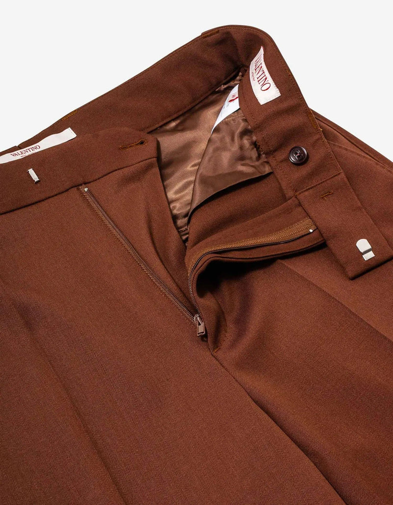 Valentino Garavani Brown Wool Trousers