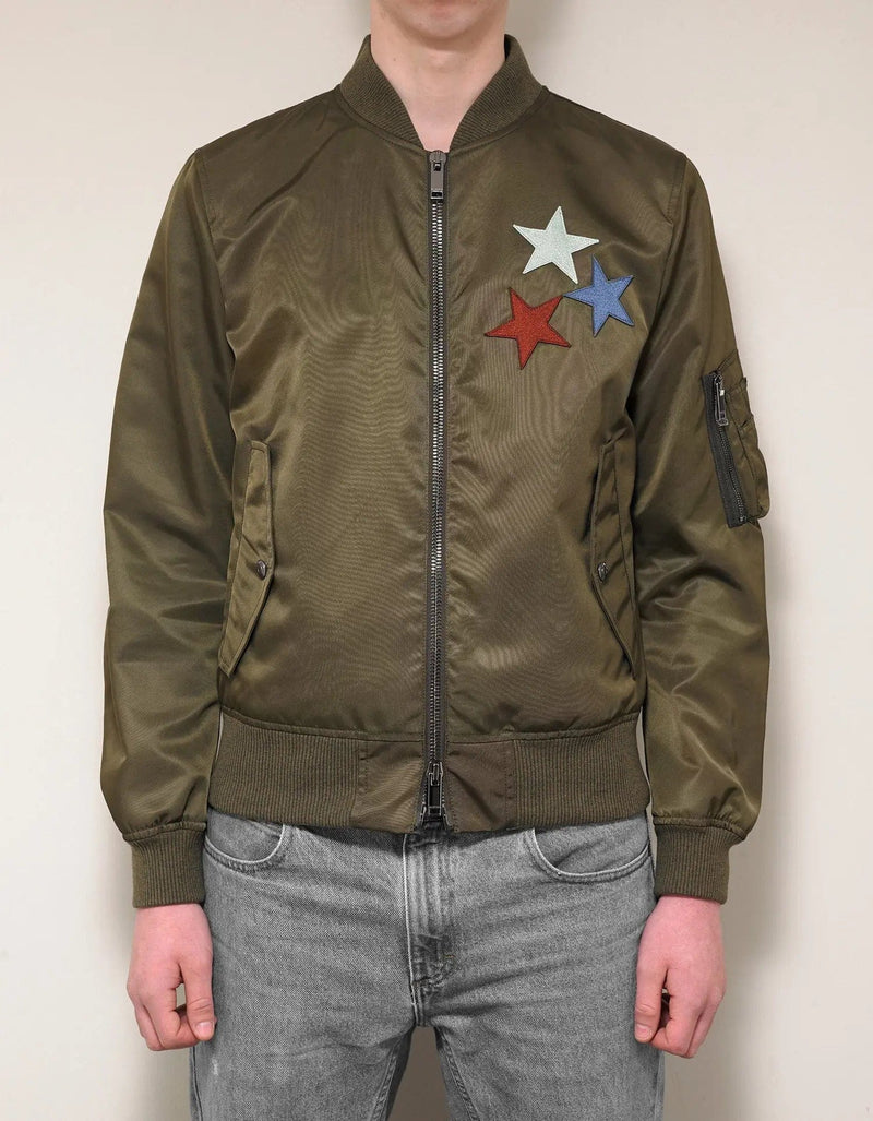 Valentino Khaki Jamie Reid Embellished Bomber Jacket – Zoo Fashions