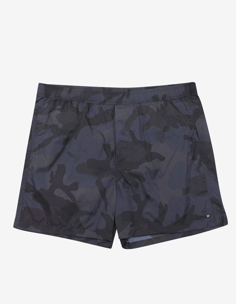 Valentino Garavani Valentino Garavani Blue & Grey Camouflage Print Swim Shorts
