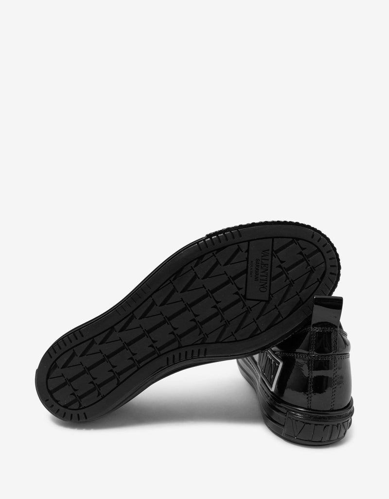 Valentino Garavani Valentino Garavani Giggies Black Patent Leather Trainers