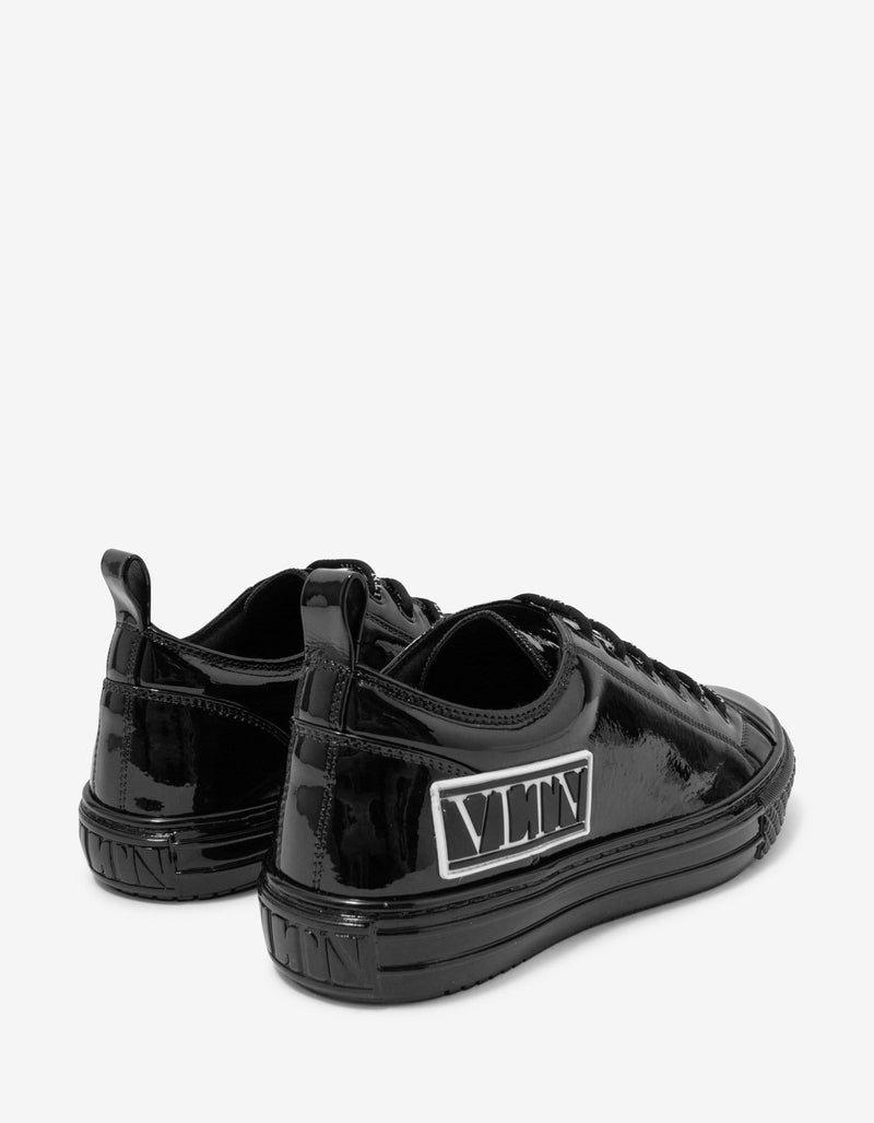 Valentino Garavani Valentino Garavani Giggies Black Patent Leather Trainers