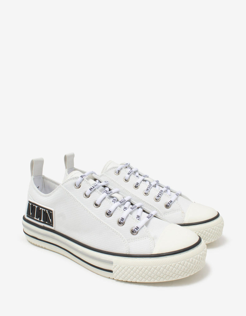 Valentino Garavani Valentino Garavani Giggies White Canvas Trainers