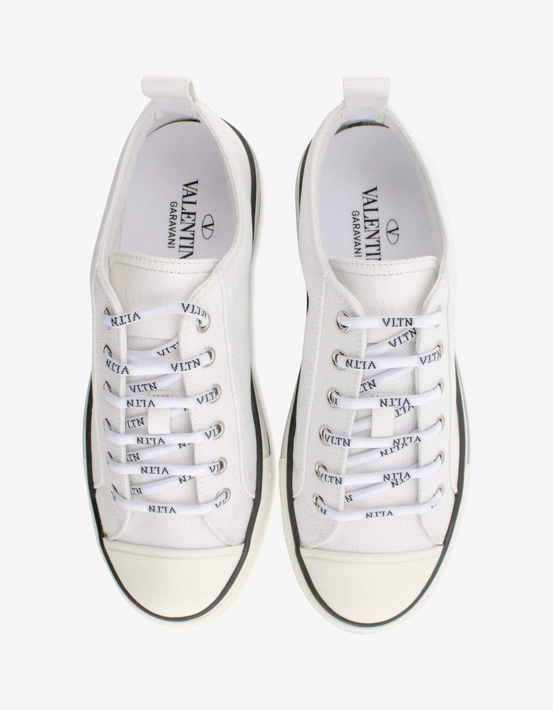 Valentino Garavani Valentino Garavani Giggies White Canvas Trainers