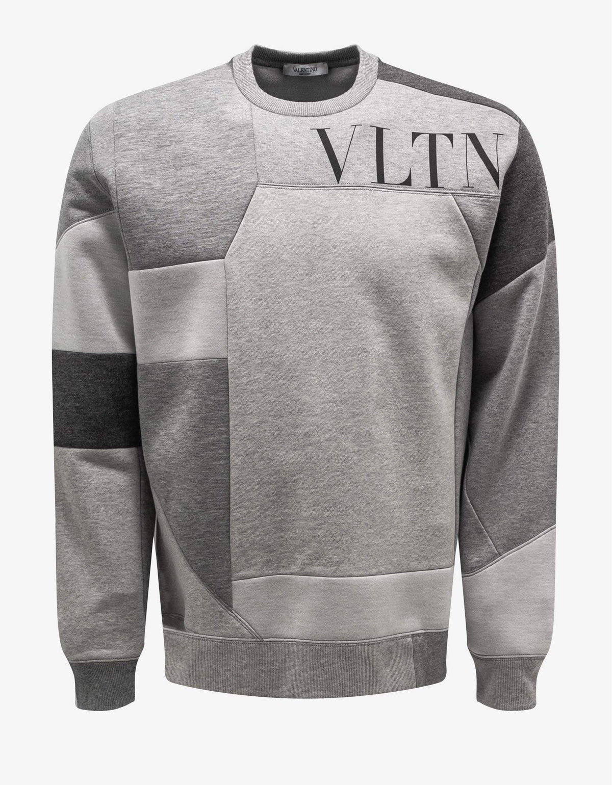 Valentino Garavani Valentino Garavani Grey Patchwork Logo Sweatshirt