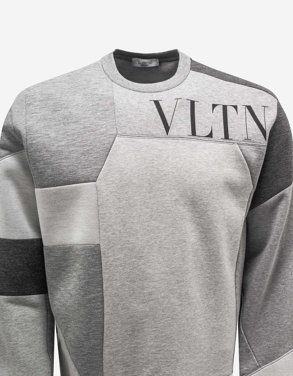 Valentino Garavani Valentino Garavani Grey Patchwork Logo Sweatshirt
