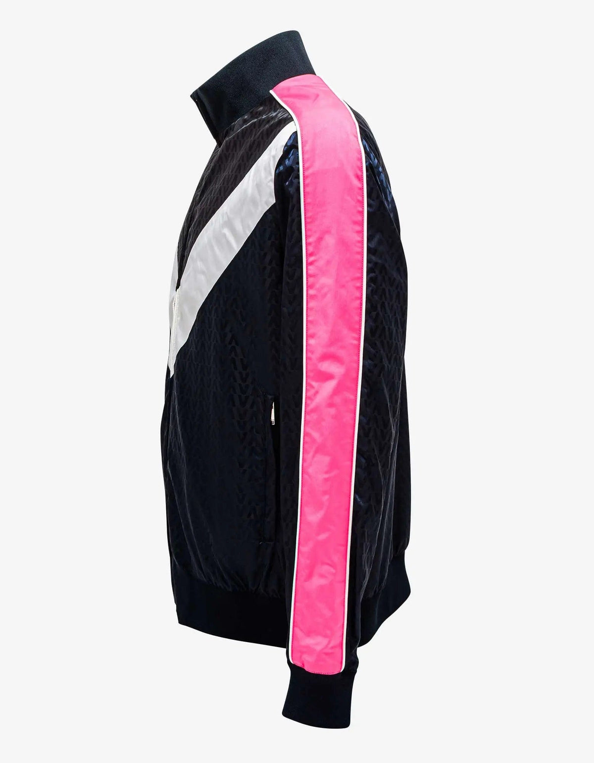 Valentino Navy Blue Optical Logo Jacquard Track Jacket – Zoo Valentino Navy Blue Optical Logo Jacquard Track Jacket – Zoo