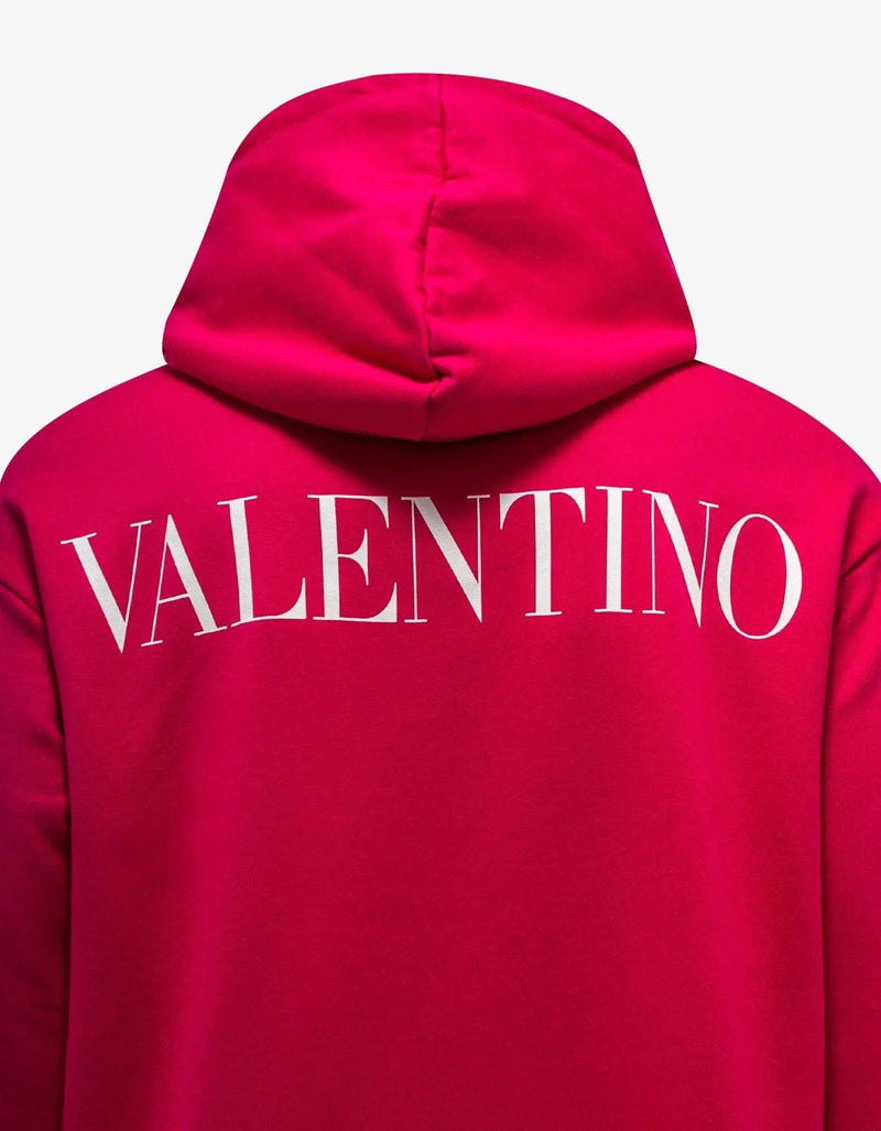 Valentino Pink Washed Taffeta Panel Hoodie – mens designer fashion Valentino Pink Washed Taffeta Panel Hoodie – mens designer fashion