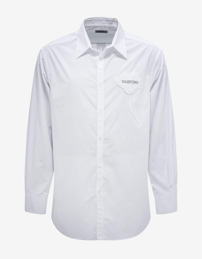 Valentino Garavani White Men's Garden Oversized Shirt