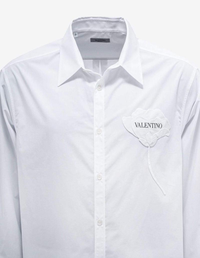 Valentino Garavani White Men's Garden Oversized Shirt
