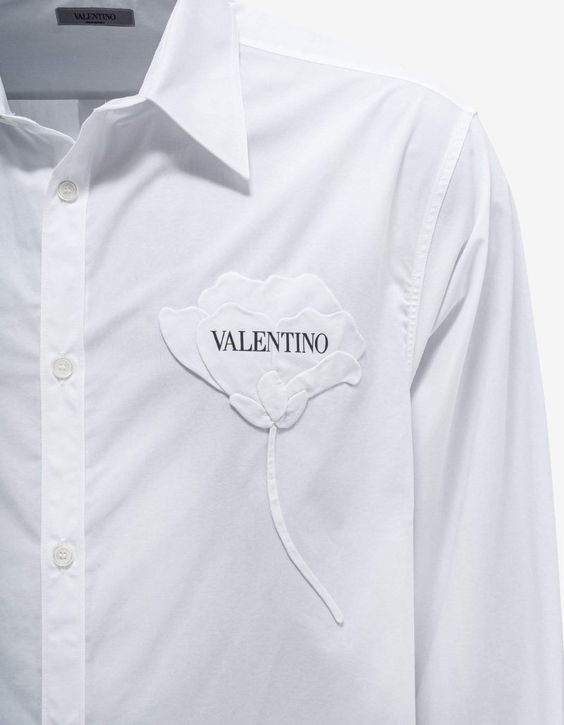 Valentino Garavani White Men's Garden Oversized Shirt