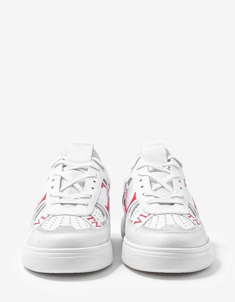 Valentino Garavani White & Red VL7N Trainers with Bands