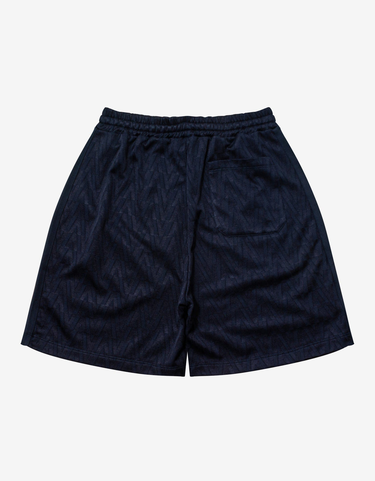Valentino Navy Blue Optical Logo Jacquard Shorts