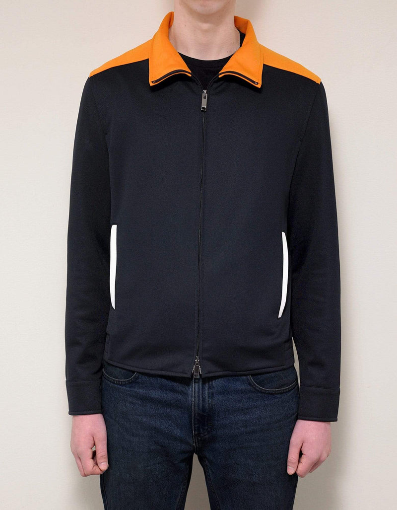 Valentino Navy Blue Track Jacket with Orange Trim