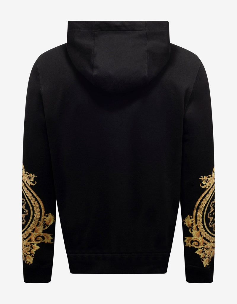 Versace Black Barocco Print Hoodie