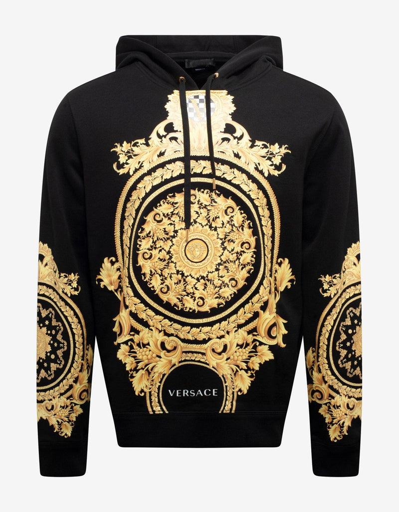 Versace Black Barocco Print Hoodie
