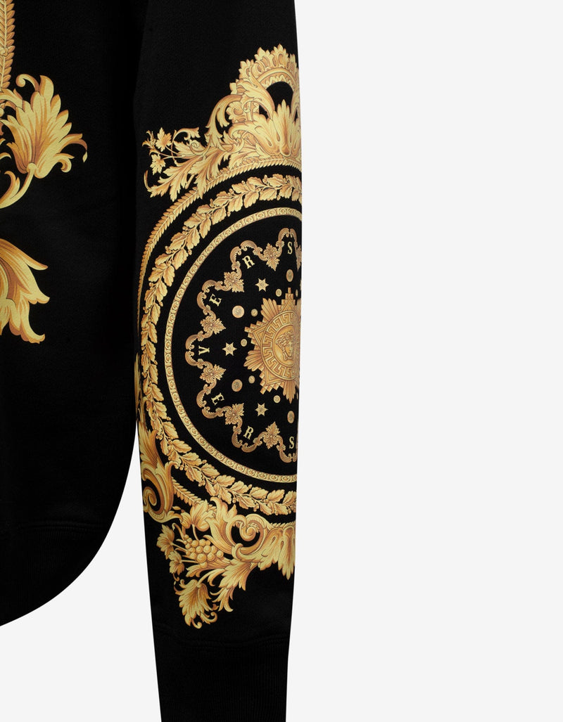 Versace Black Barocco Print Hoodie