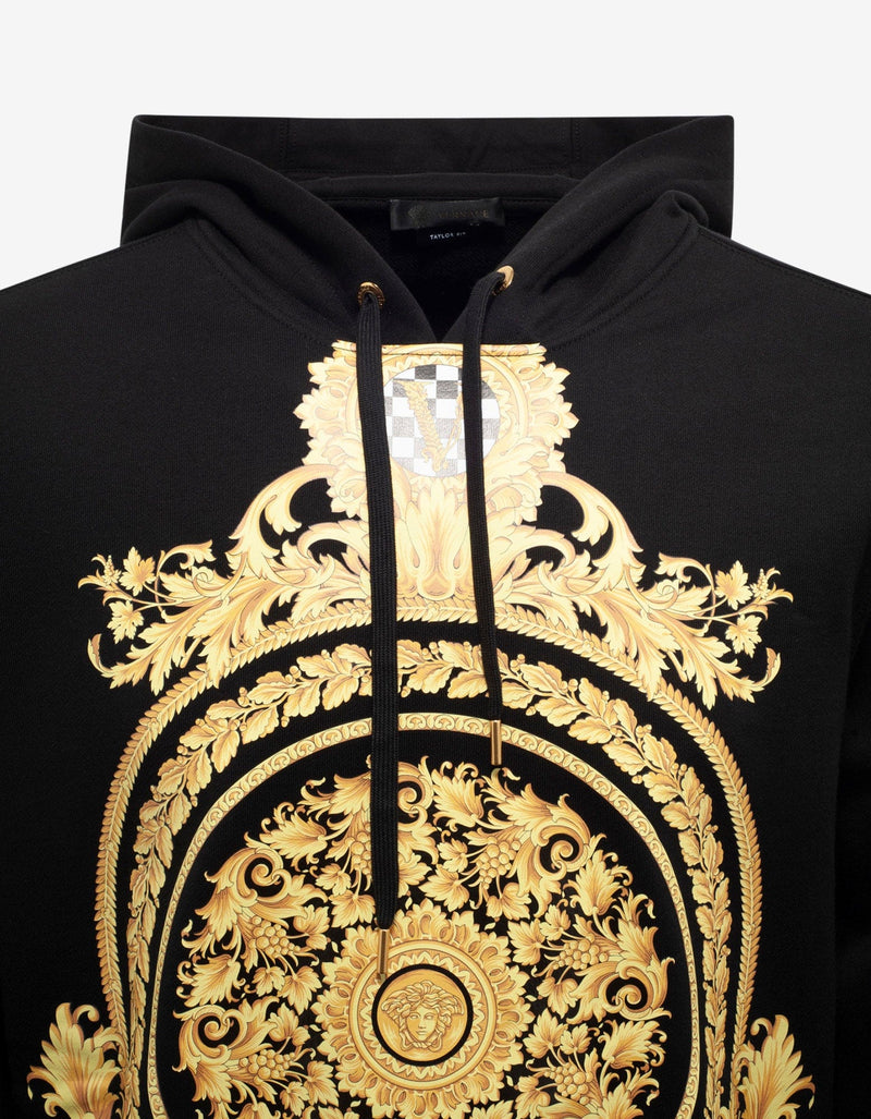 Versace Black Barocco Print Hoodie