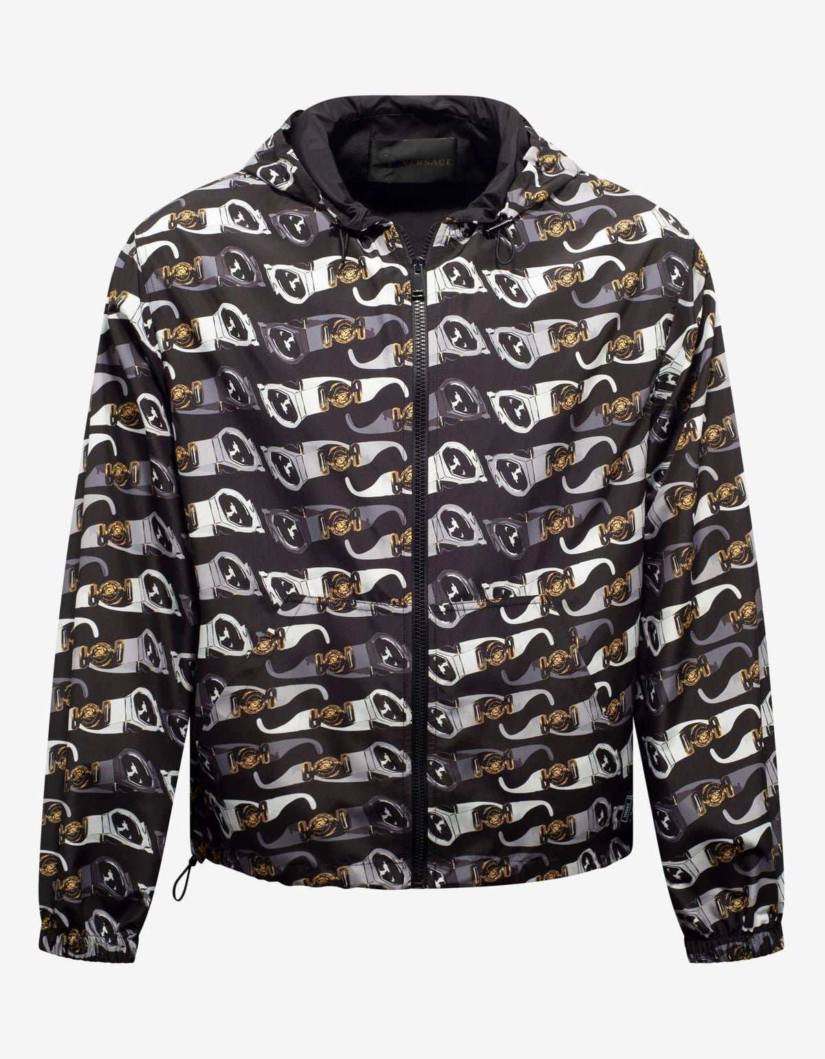 Versace Black Biggie Sunglasses Print Windbreaker