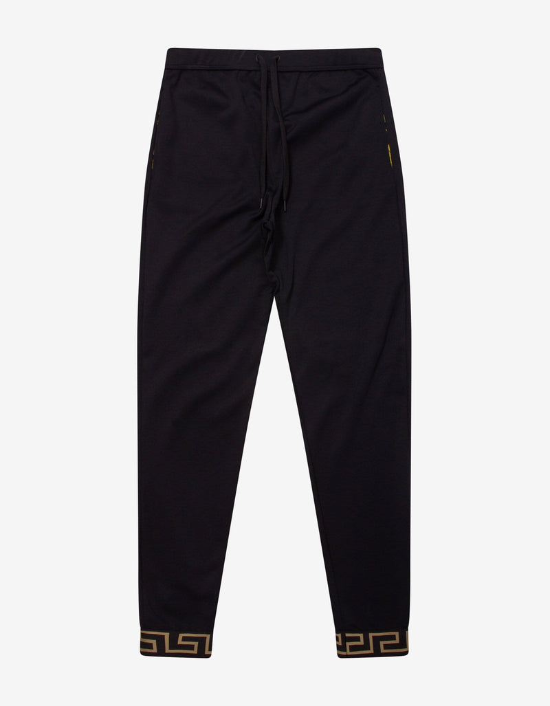 Versace Black Greca Trim Sweat Pants
