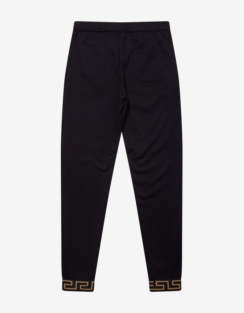 Versace Black Greca Trim Sweat Pants