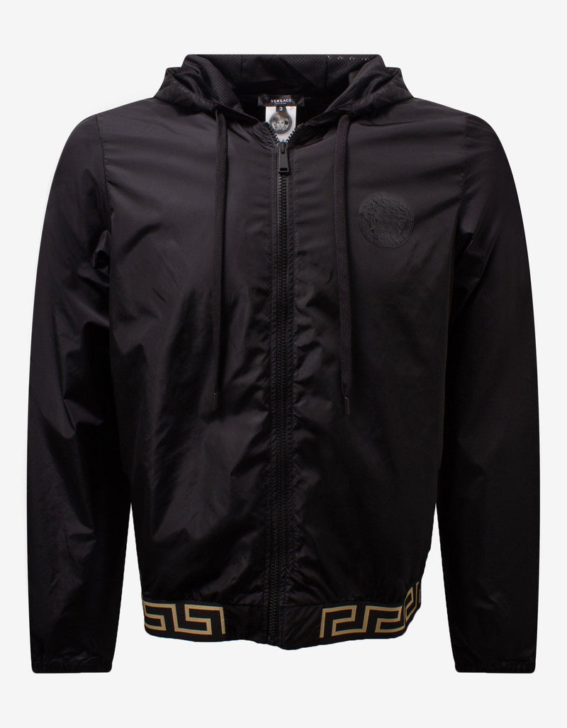 Versace Black Greca Trim Windbreaker