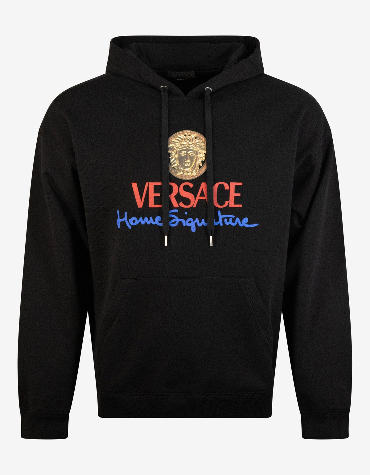 Versace Black Home Signature Print Hoodie