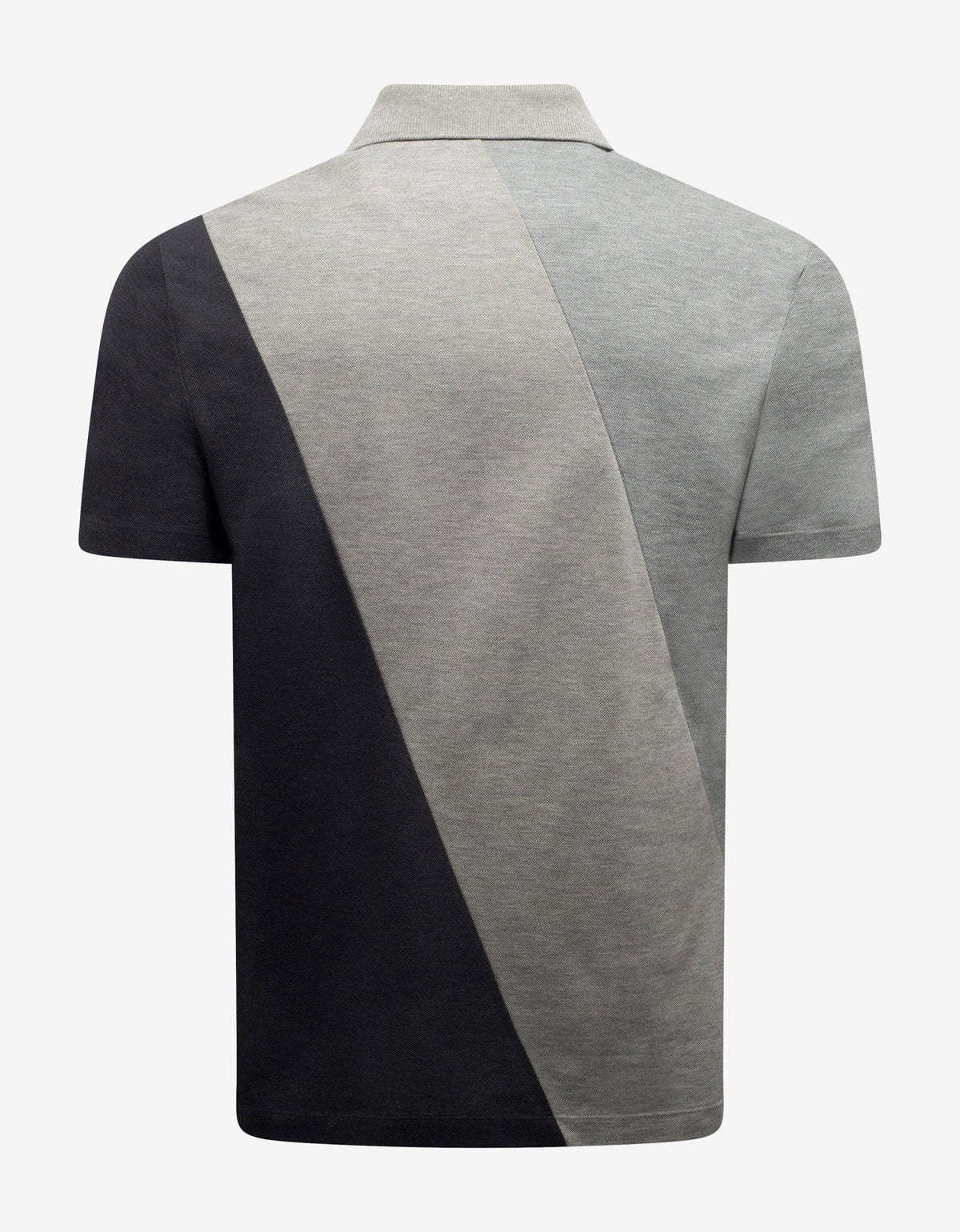 Versace Grey Patchwork Logo Polo T-Shirt