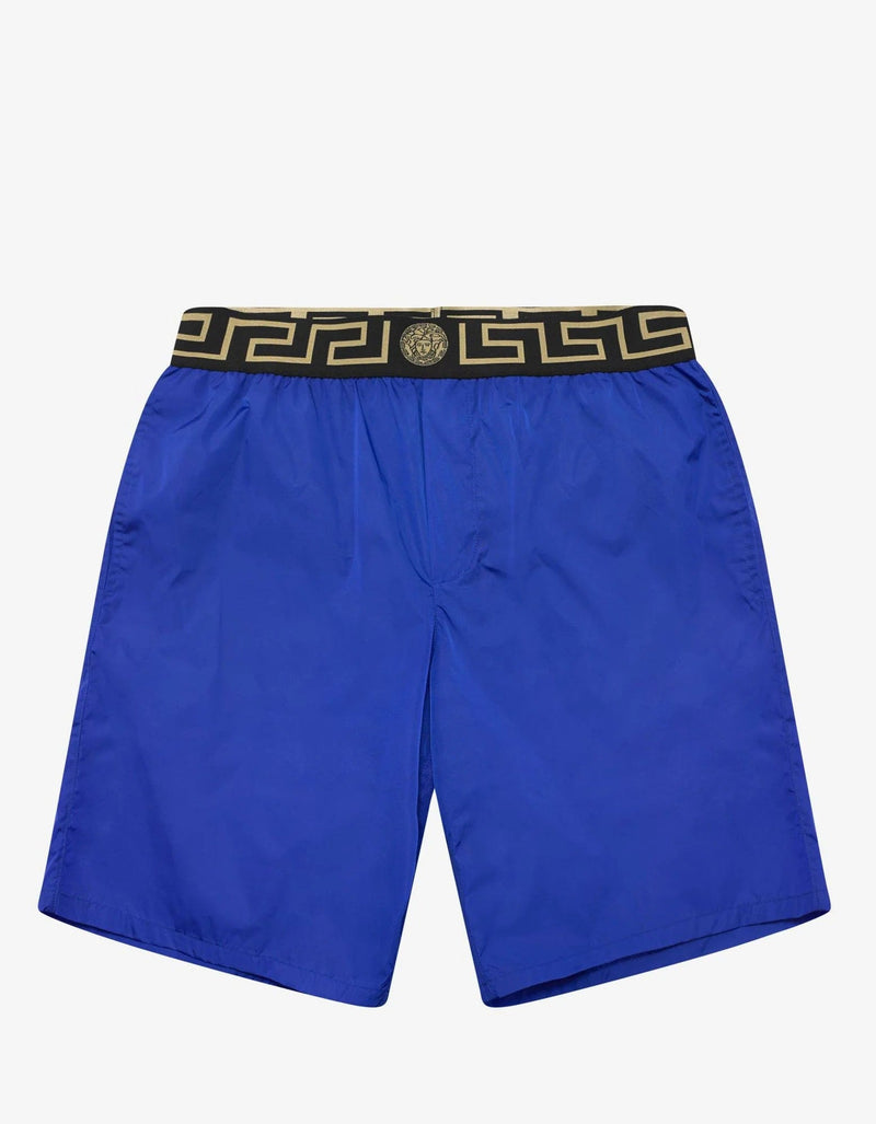 Versace Gym Blue Greek Key Long Swim Shorts – Zoo Fashions