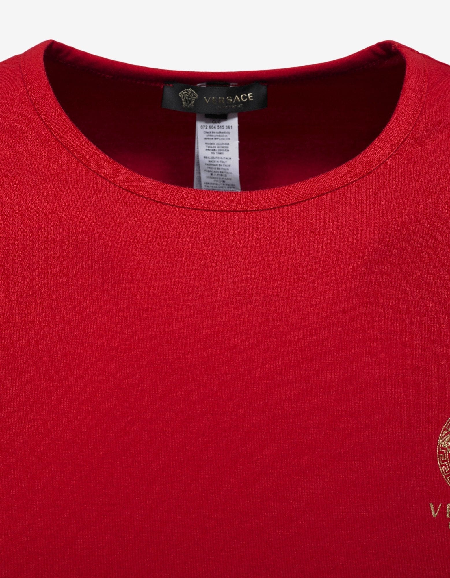 Versace Gym Red Stretch Cotton T-Shirt – mens designer fashion