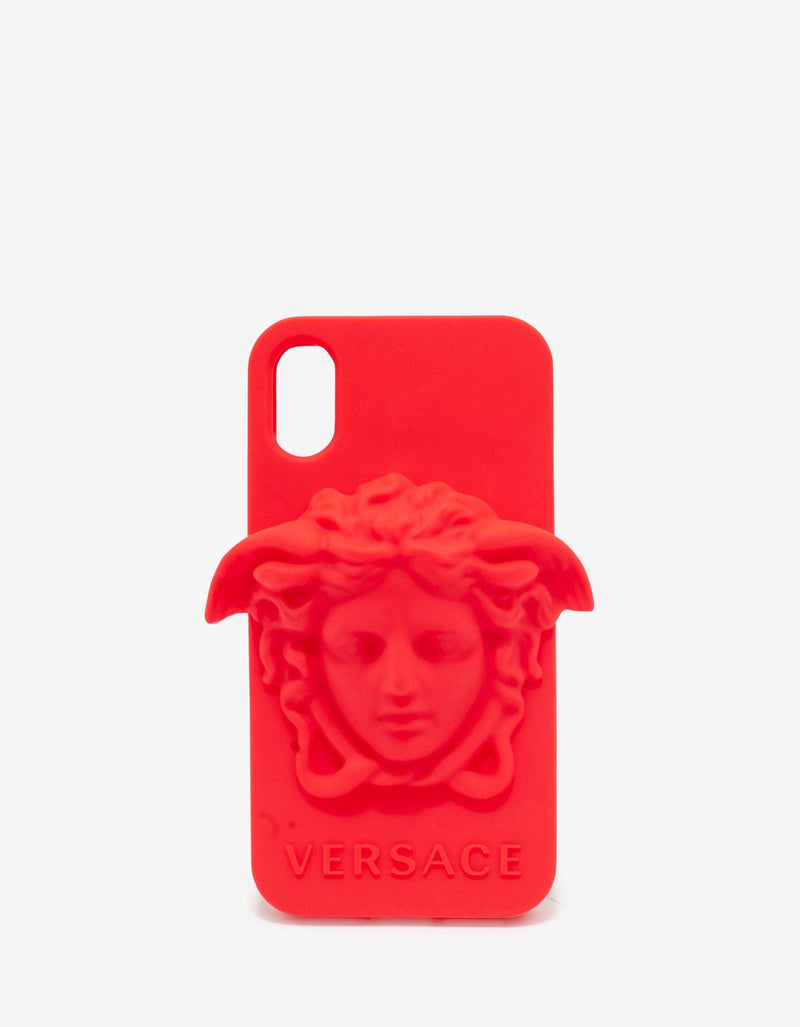 Versace Red Medusa Silicone iPhone X Phone Case