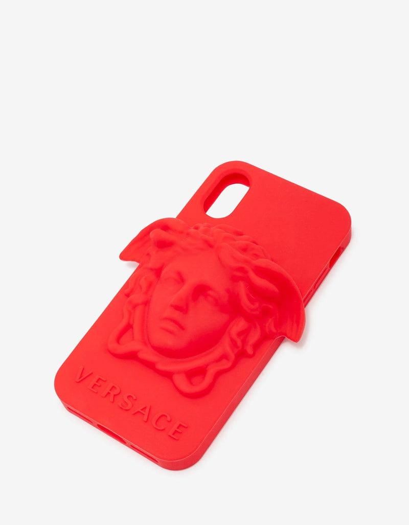 Versace Red Medusa Silicone iPhone X Phone Case