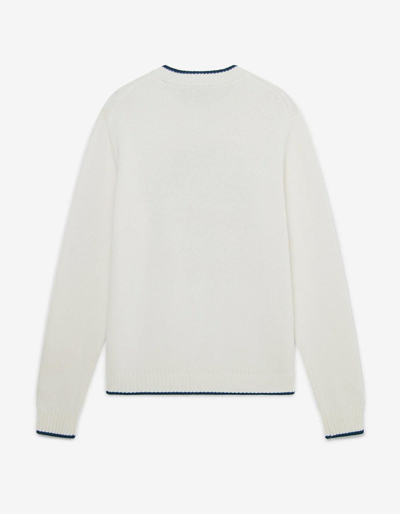 White Casa Intarsia Sweater