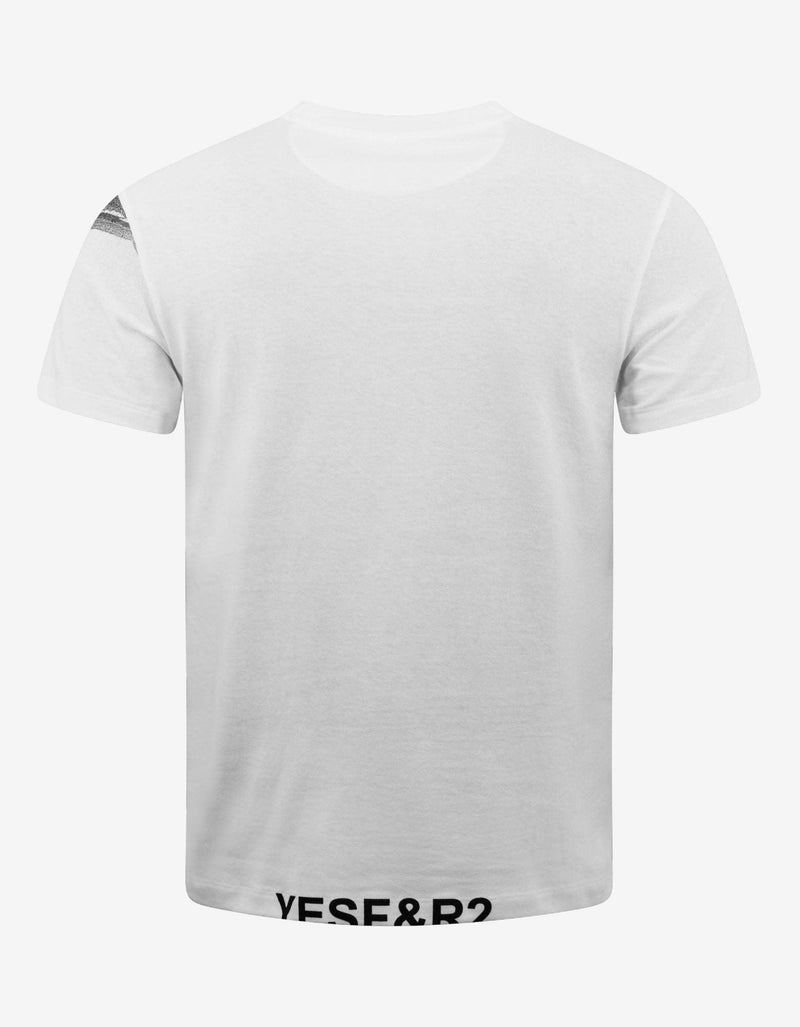 White Dragonfly Print T-Shirt