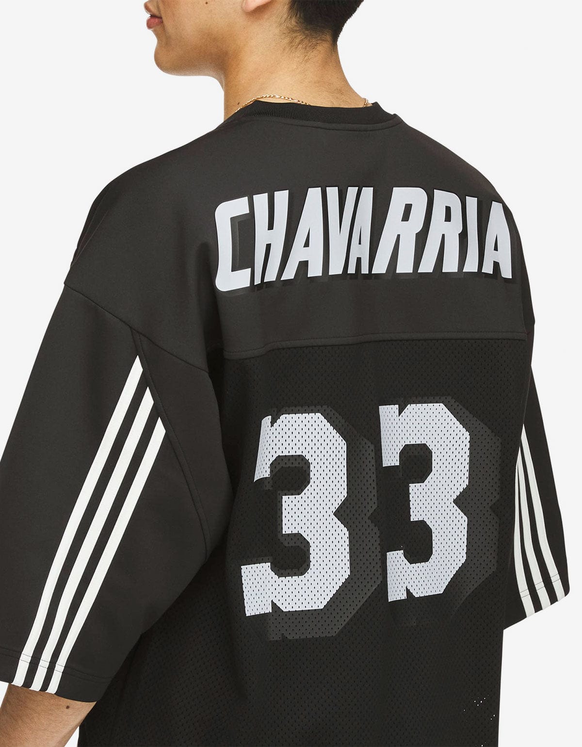Willy Chavarria x Adidas Originals Black Football Jersey T-Shirt