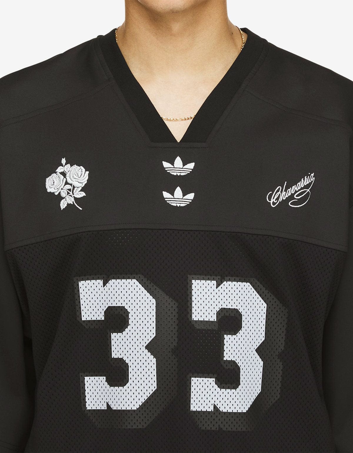 Willy Chavarria x Adidas Originals Black Football Jersey T-Shirt