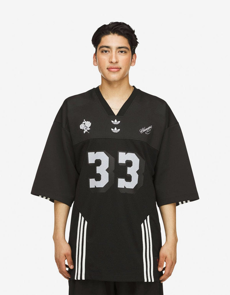 Willy Chavarria x Adidas Black Football Jersey T-Shirt XXS Black