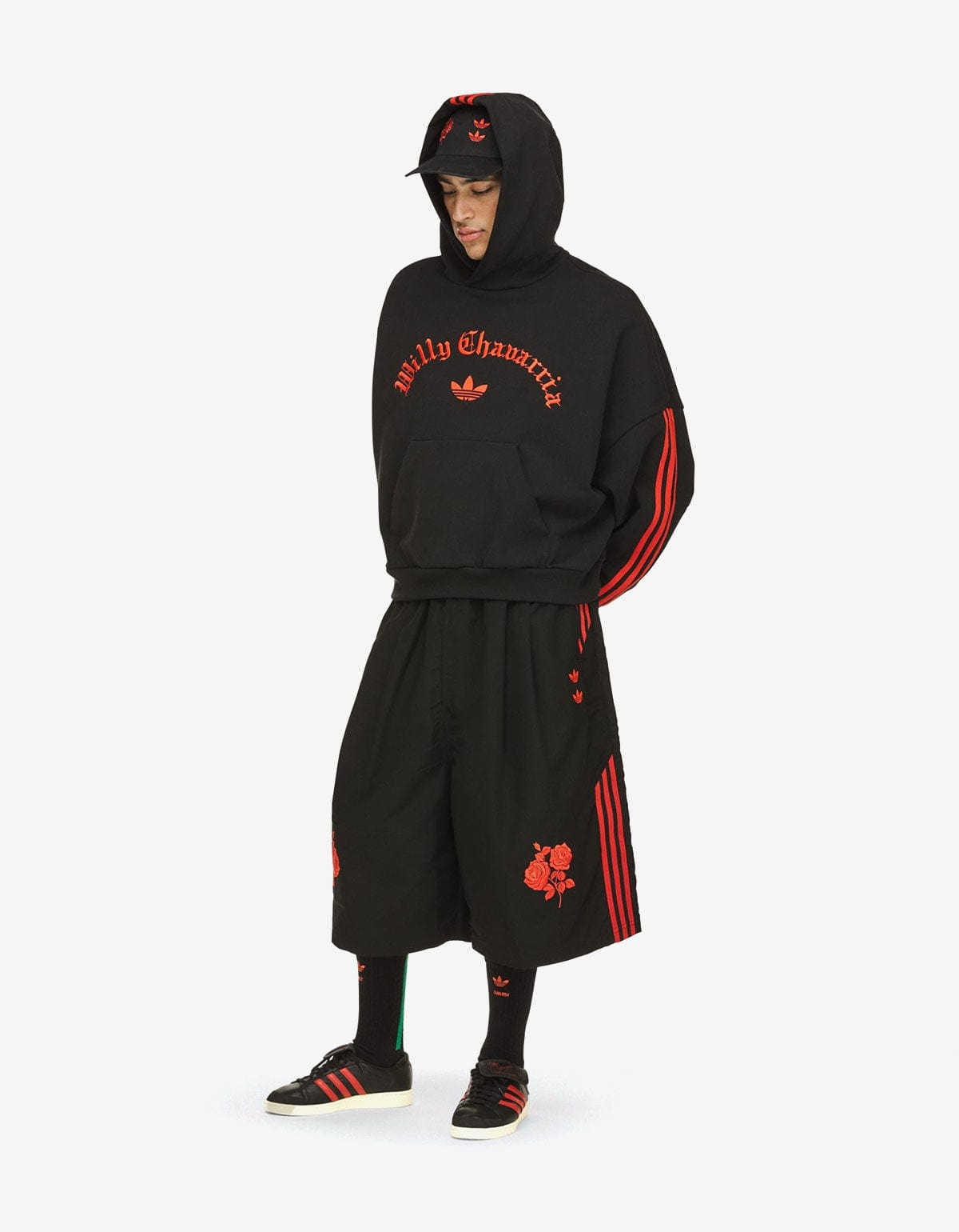 Willy Chavarria x Adidas Black Logo Hoodie